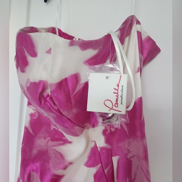 NEW NWT Pamella Pink Floral Gown Long Fitted Size 8 MSRP $1350 - Picture 4 of 5
